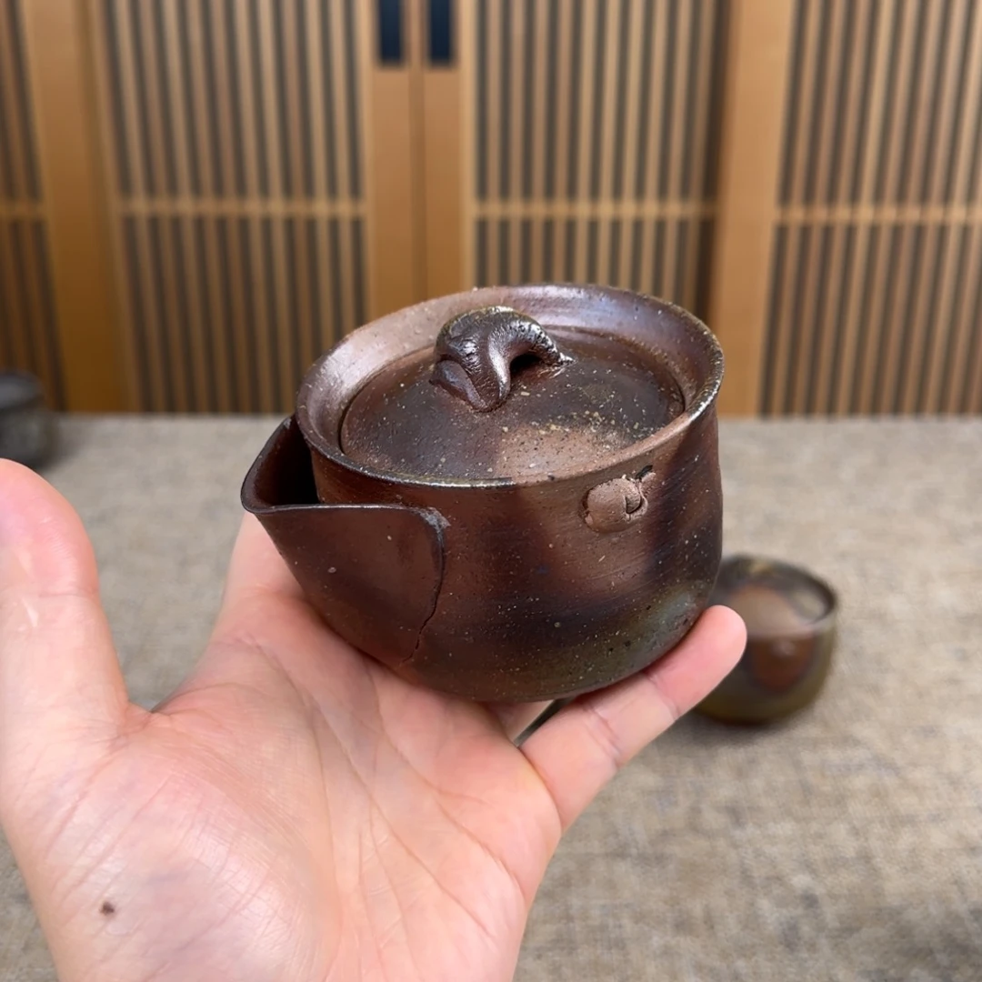 一***味浦上善次备前烧宝瓶