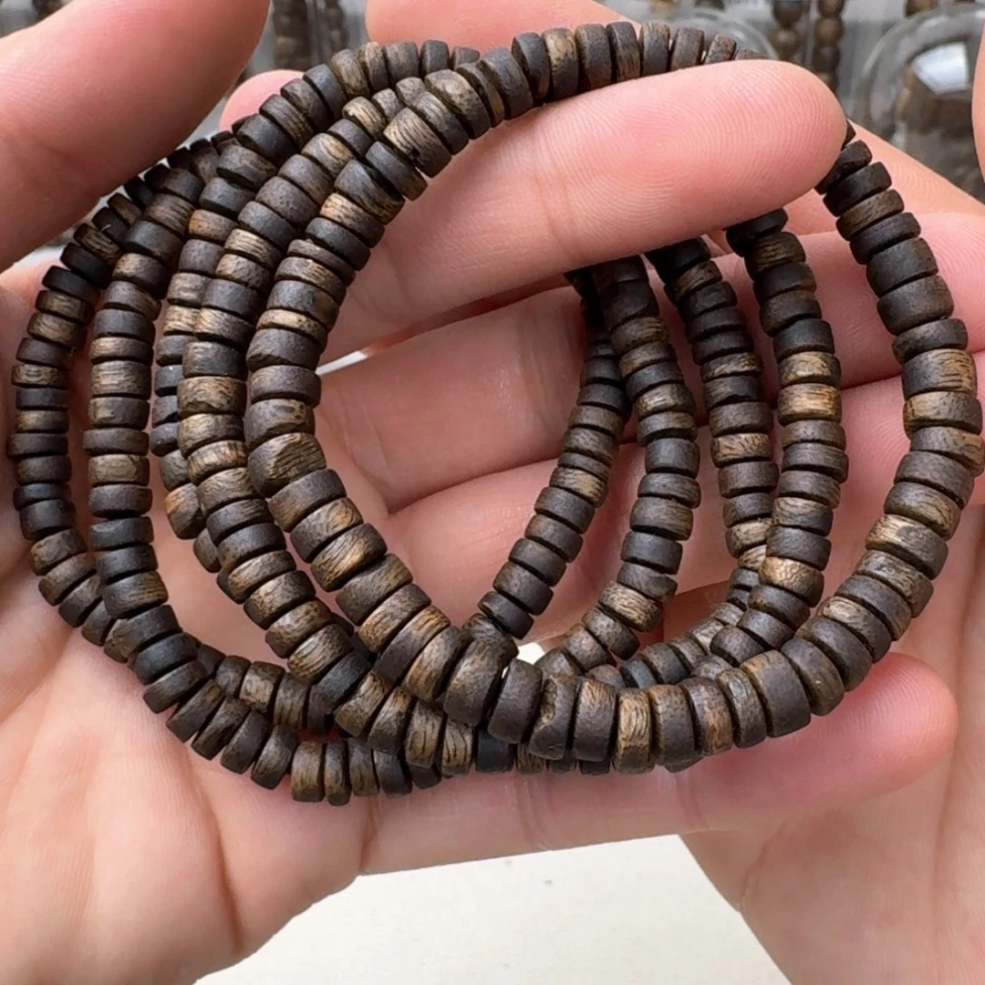 沉香手串棋楠沉香张勺子九五沉厚片珠卡6保3+克多样性发一