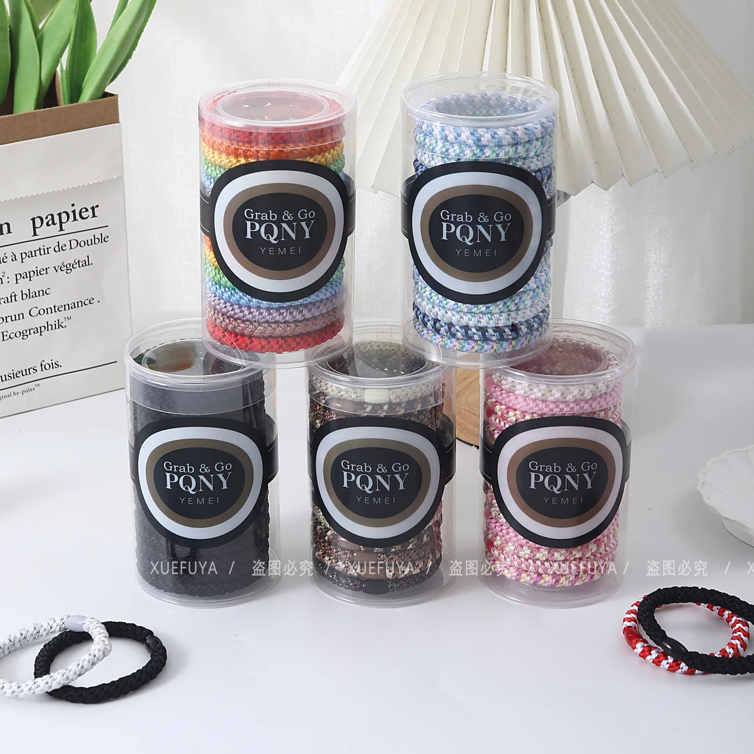 AG 编织大圆桶发圈高马尾发绳女加粗高弹力不伤发编织头绳皮筋