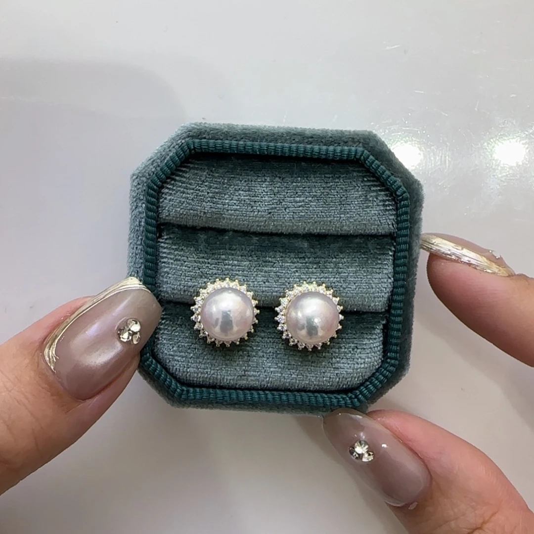 海水珍珠耳钉未镶嵌