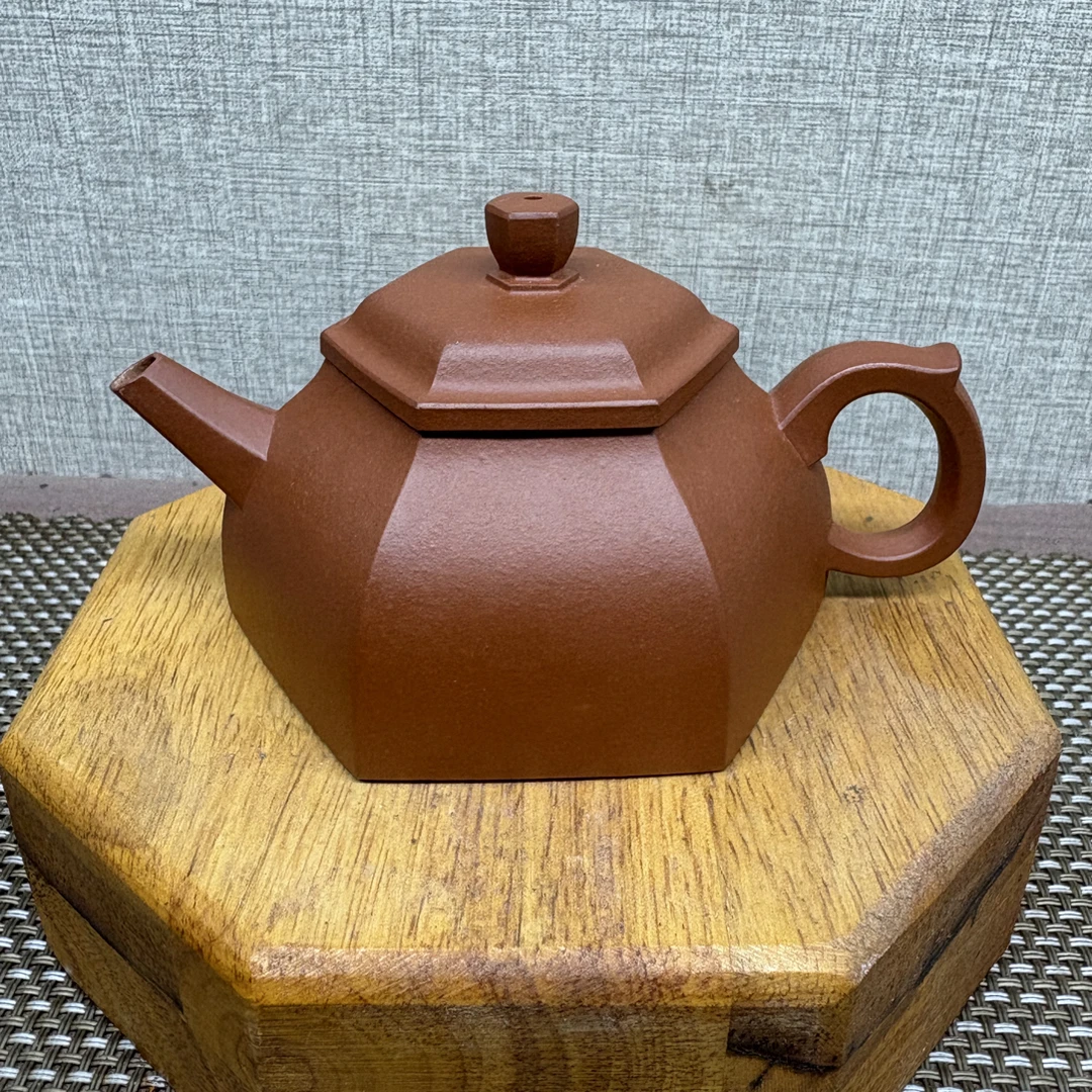 朱泥六方汉韵精工六方壶