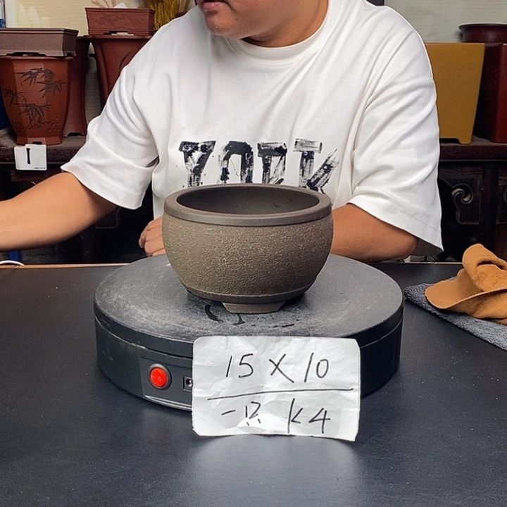 紫砂花盆货号一只K4