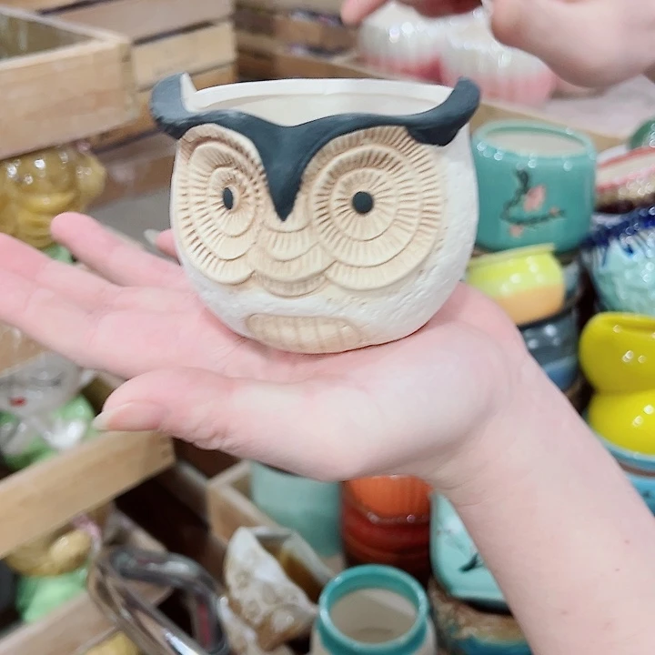 有孔，凑单福利满10元发货陶瓷多肉花盆！