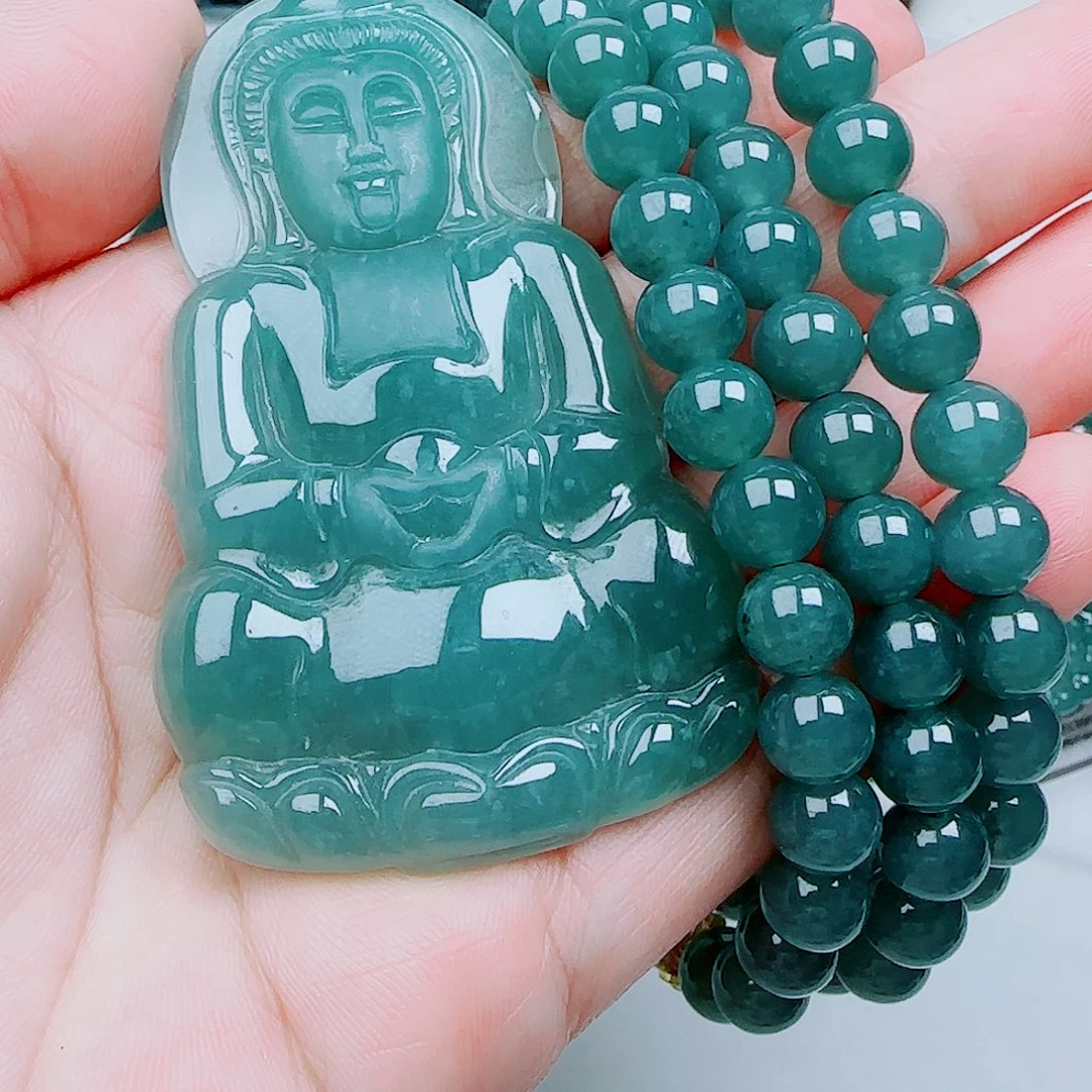 翡翠未镶嵌颈饰134690098