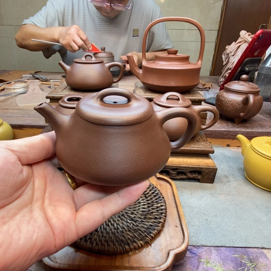 紫砂茶壶捺瓢壶（原矿底槽清200cc）