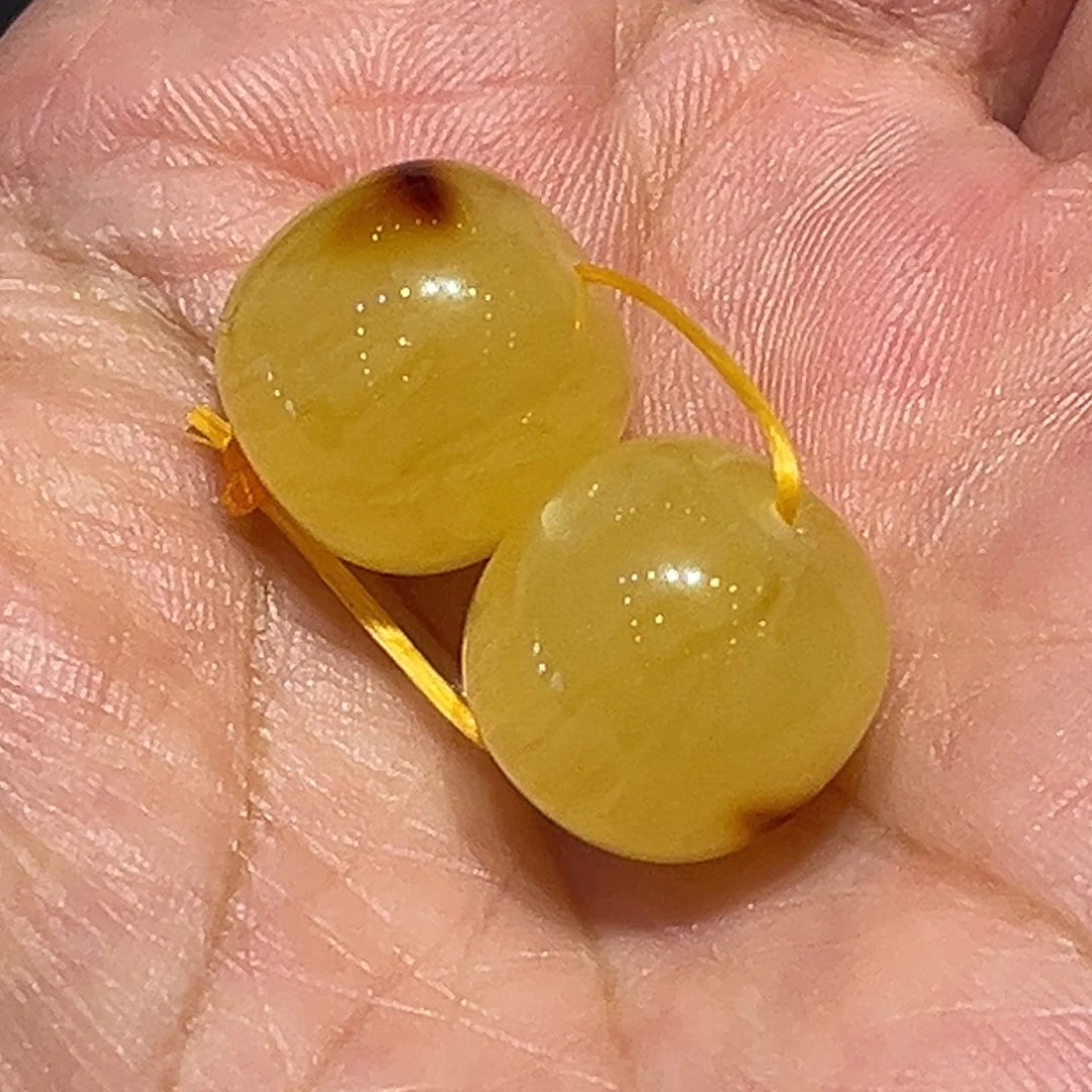 蜜蜡颈饰未镶嵌老型珠