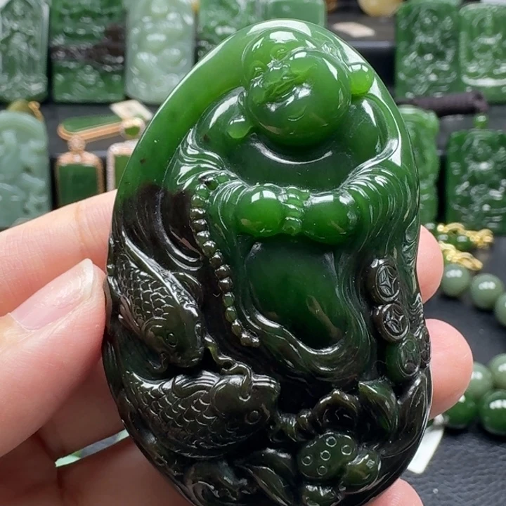 和田玉未镶嵌挂件