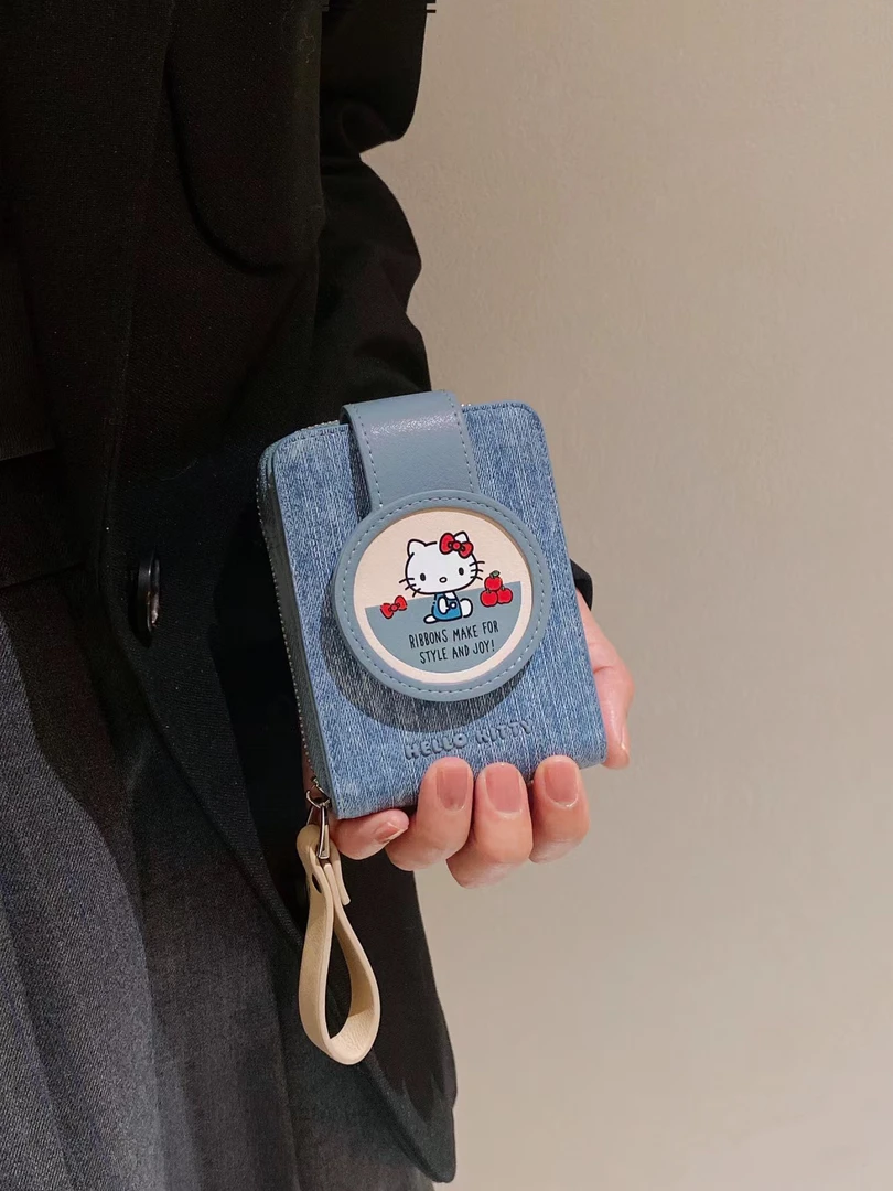 小红书同款HelloKitty牛仔卡包零钱包身份证护照银行卡收纳