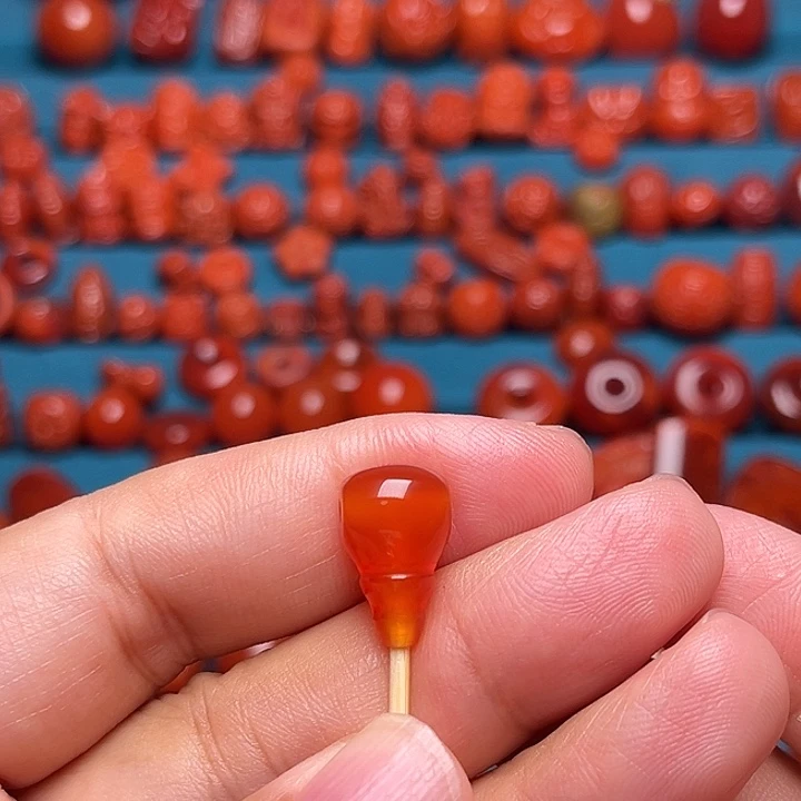 南红玛瑙未镶嵌配饰三通9.3mm