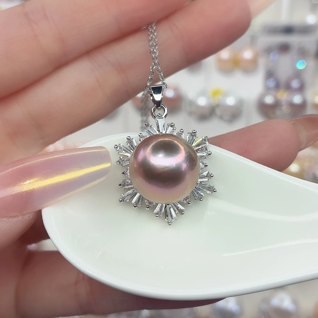 颈饰合金淡水珍珠