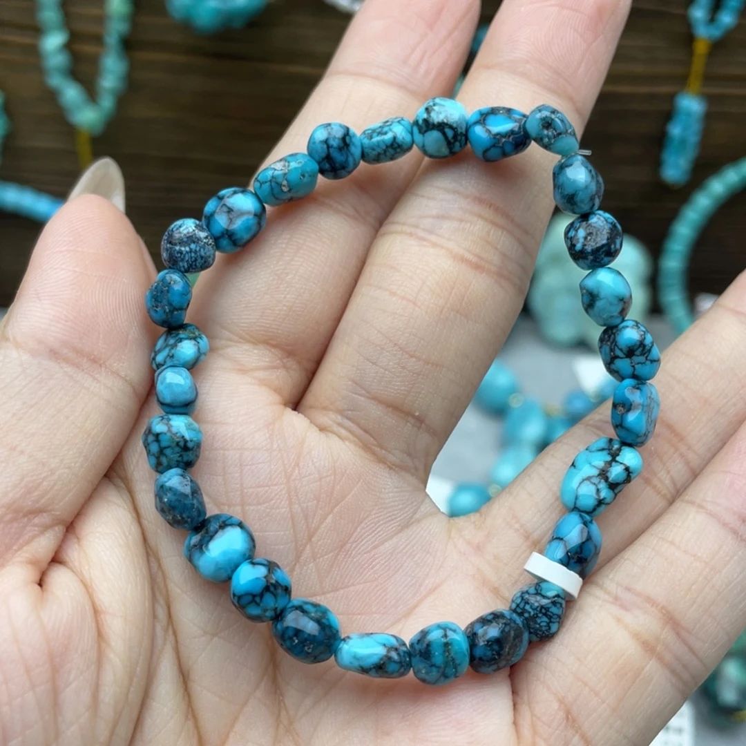 绿松石未镶嵌乌兰花随行手串