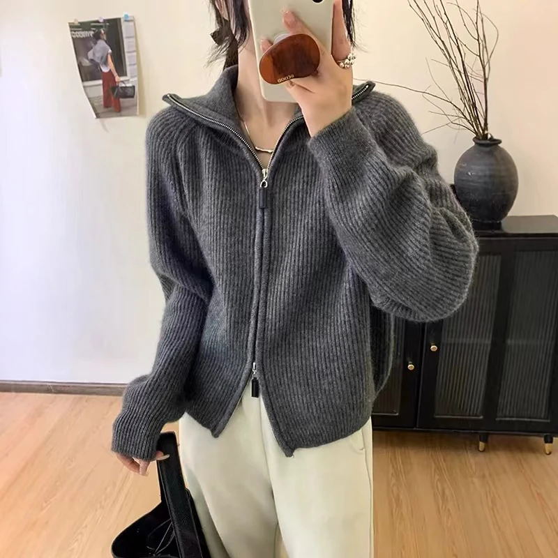 6803 双拉链欧货高品质毛衣