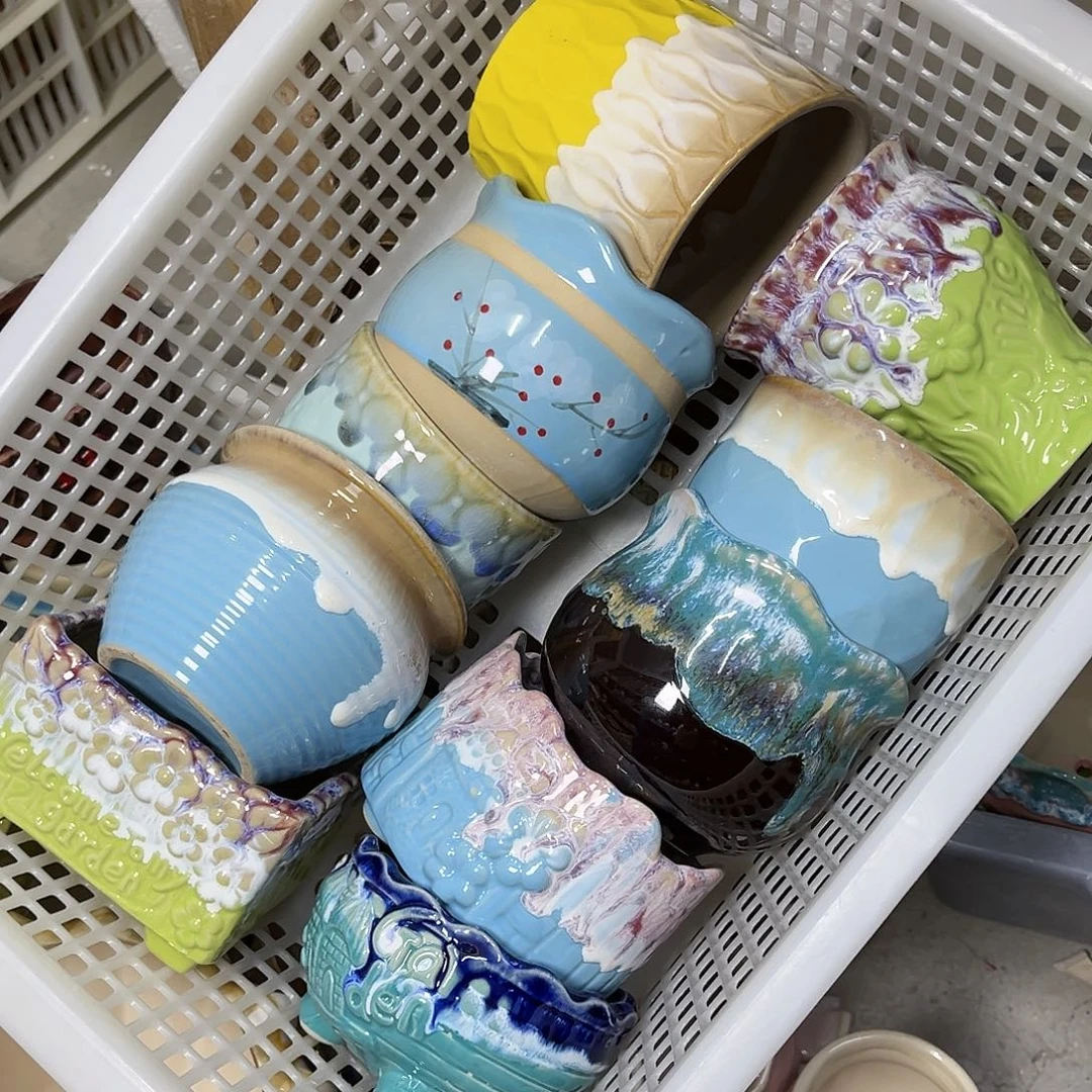 陶瓷陶瓷花盆特价上新口8-10厘米