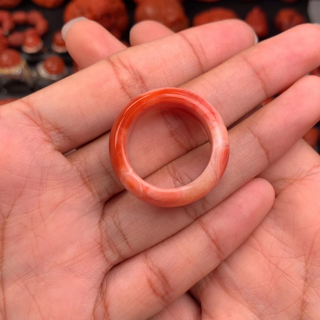 南红玛瑙扳指内径20+未镶嵌