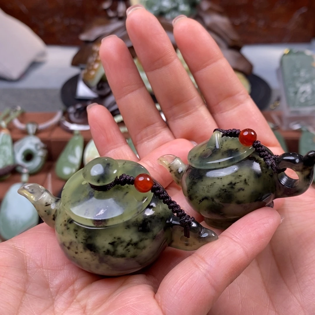 見***️蛇纹石玉未镶嵌手把件