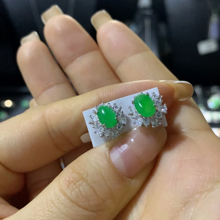 翡翠银S925镶嵌戒指