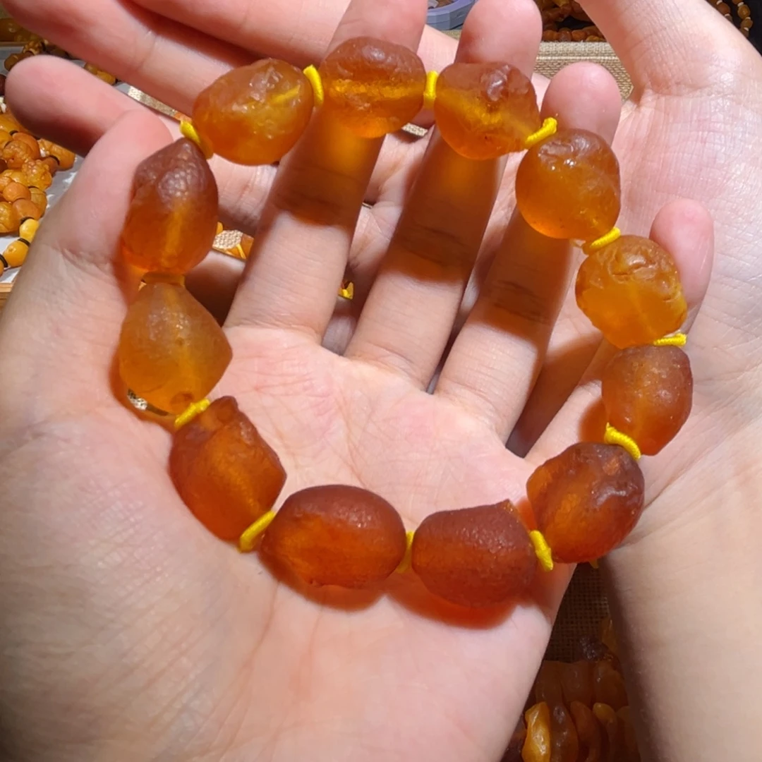 手链琥珀未镶嵌蜜蜡海漂手串
