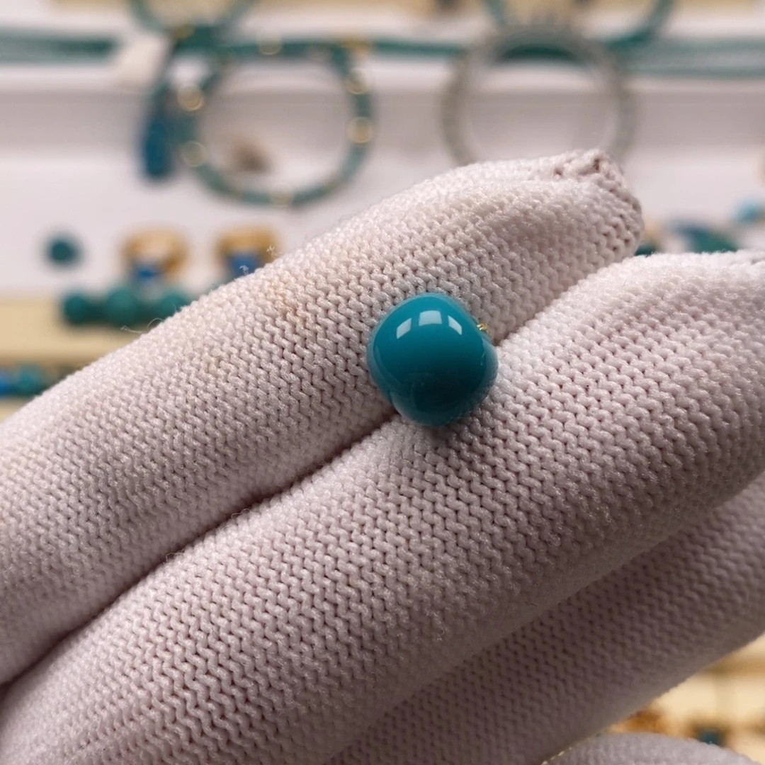 绿松石未镶嵌珠宝奇石老型9*8mm