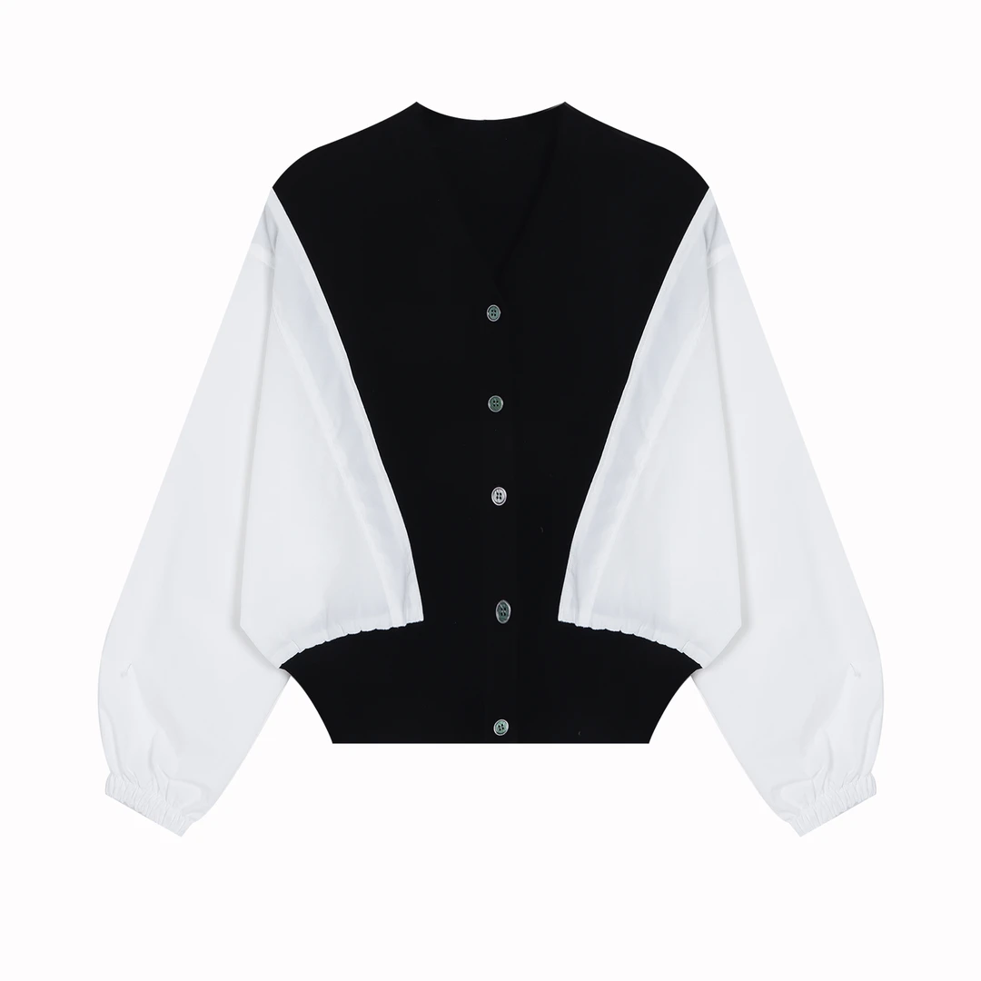 老琴的私服 设计百搭轻奢气质显瘦撞色拼接外套女 70907 60906