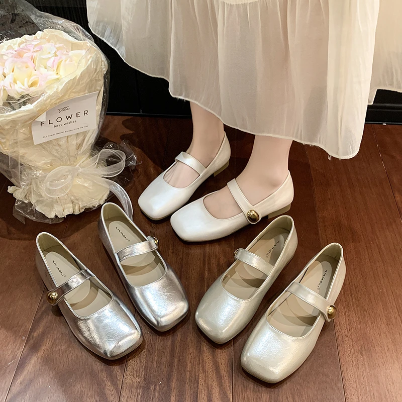 （欧）268-5时尚小金豆百搭软底2025年新款休闲舒适小单鞋