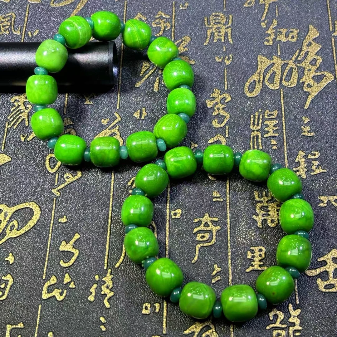 S7240卡14左右-灵碧健忘玛瑙绿手串-多样性发货只发一件