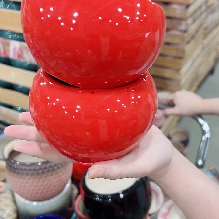 有孔.凑满10元发货多肉陶瓷花盆！