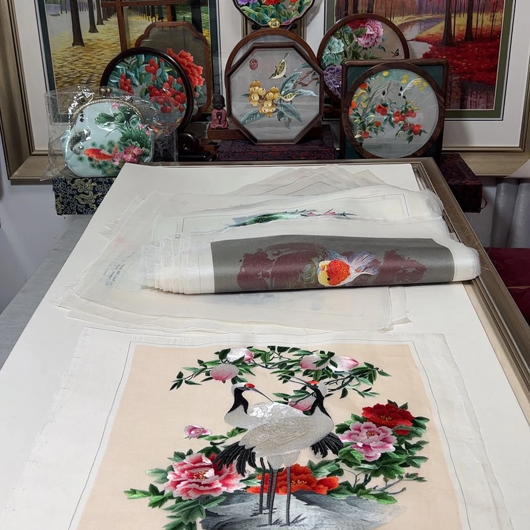 刺绣纯手工精品刺绣画