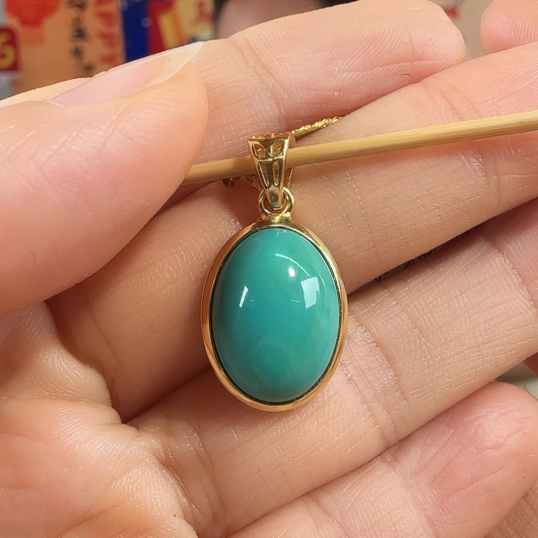 绿松石银S925镀金镶嵌珠宝奇石