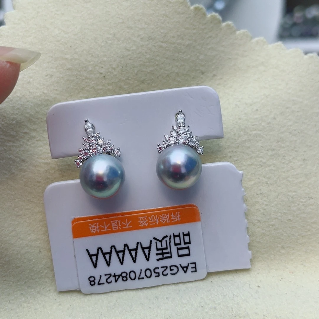 耳饰海水珍珠银S925镶嵌w39