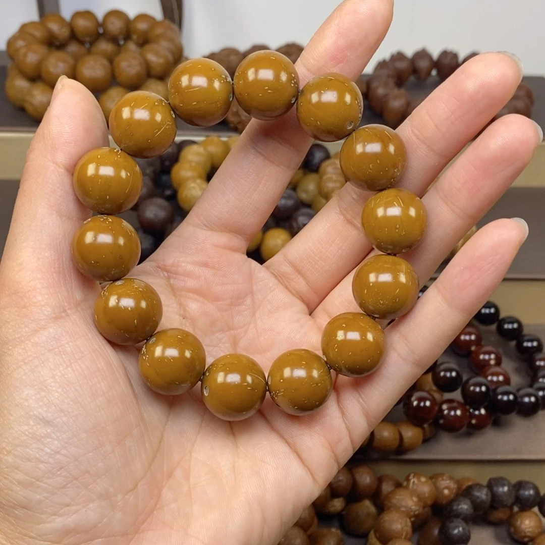 紫金鼠手串桀*16黄金甲光珠
