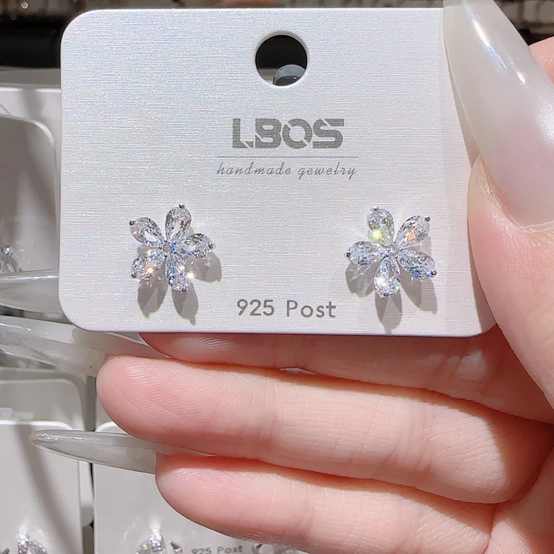 锆石铜合金925银耳环