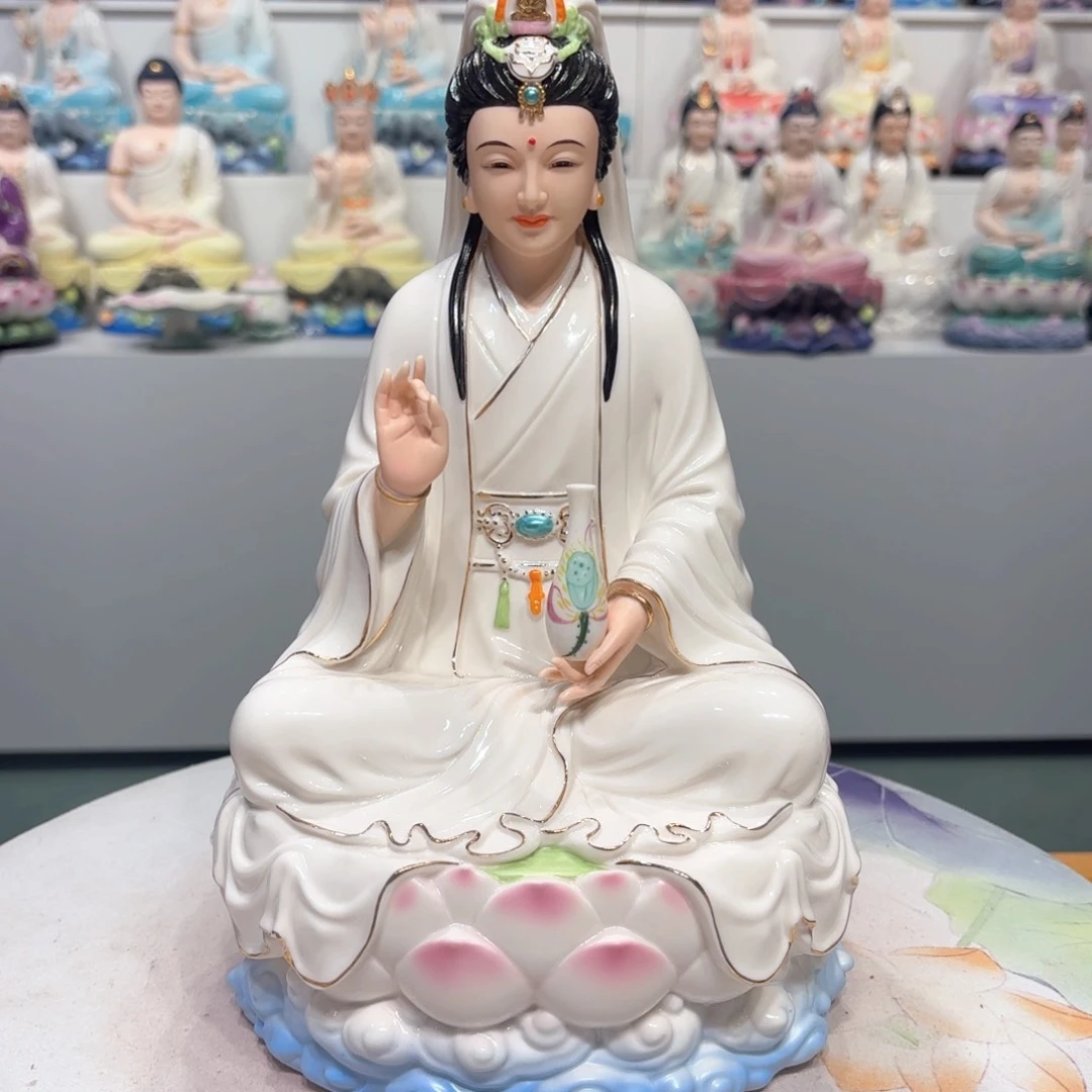 摆件瓷摆件观音12吋