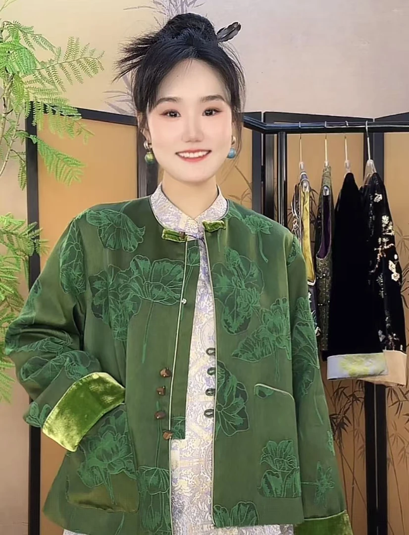 【小许夫妇】珈衽桑蚕丝复古三色新中式减龄百搭外套女