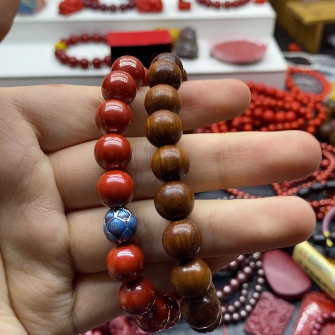 天然辰砂双圈双圈