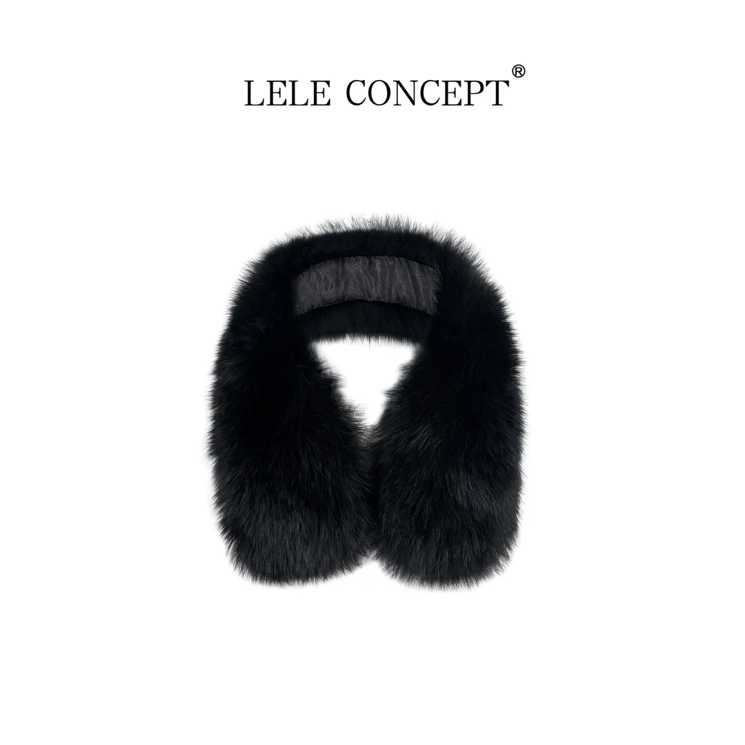 LELE CONCEPT丨「美超」都市轻奢气质款皮毛围领围巾UE25D0081W