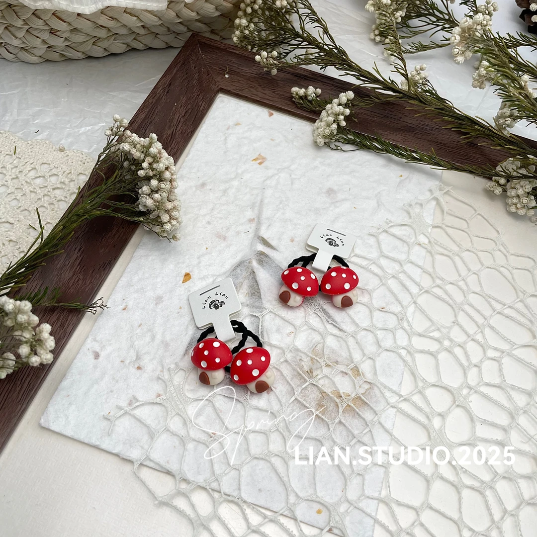 小小蘑菇屋 全店凑满19.9包邮 Lian家原创 拇指发绳 D-057