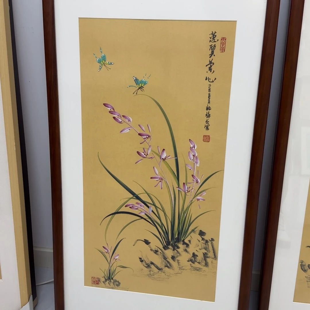 国画国画立体兰花作品