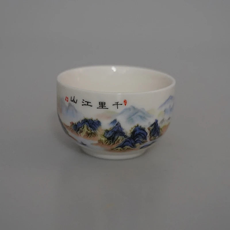 TJ086-千里江山主人杯杯【单品包 邮偏远除外】