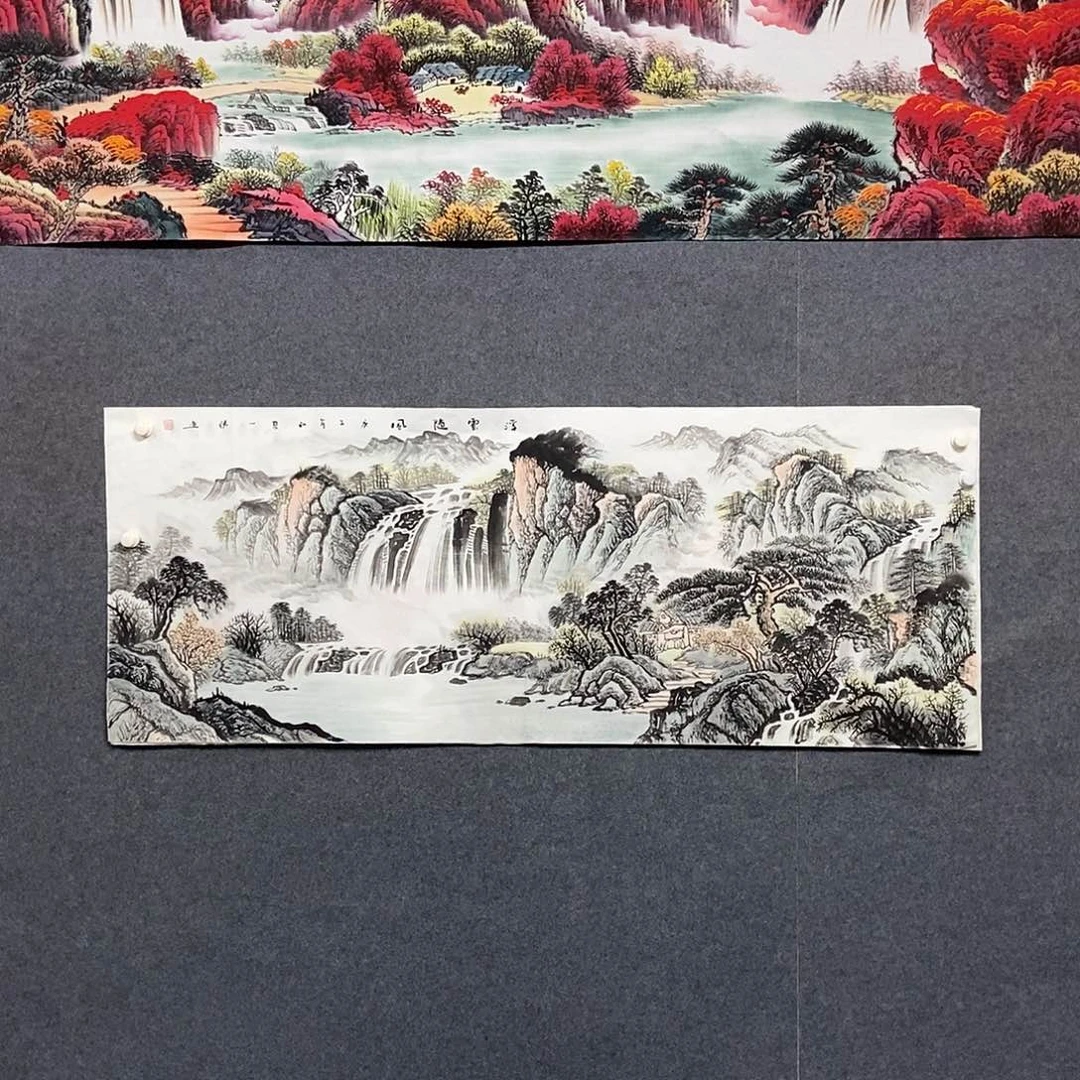 国画小六尺山水一副