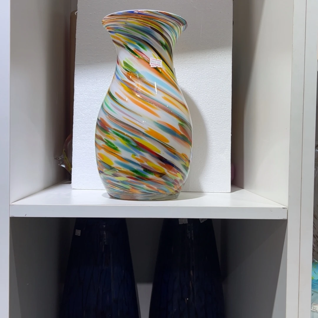 琉璃纯手工制作工艺品高28，内口径14