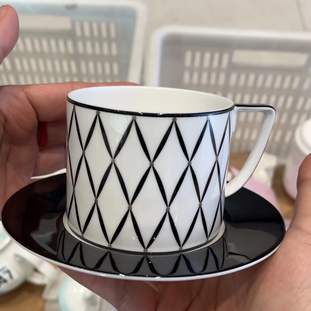 瓷片摩登时代黑咖啡杯