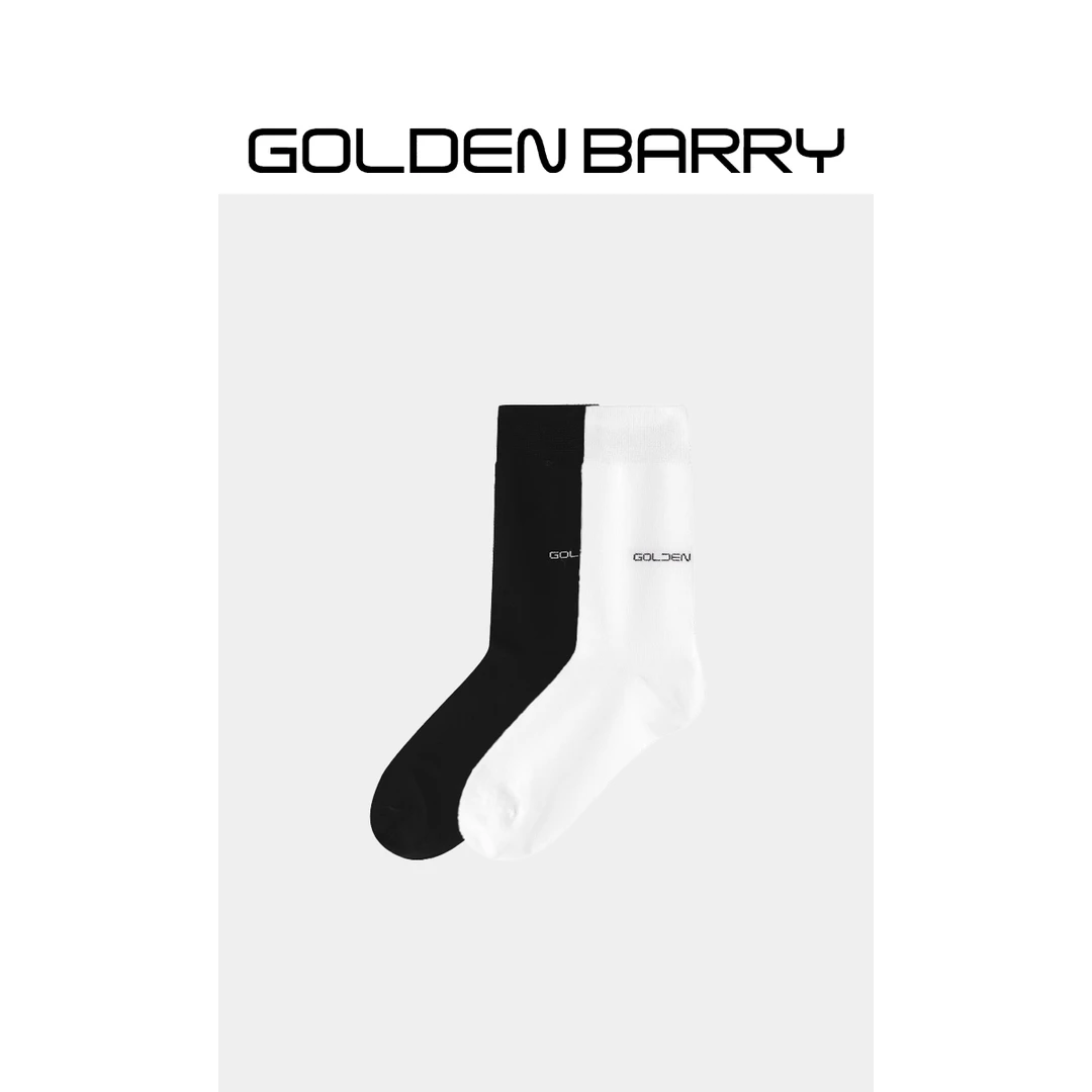 GOLDENBARRY|67002休闲时尚百搭黑白红洋气袜子/4双装
