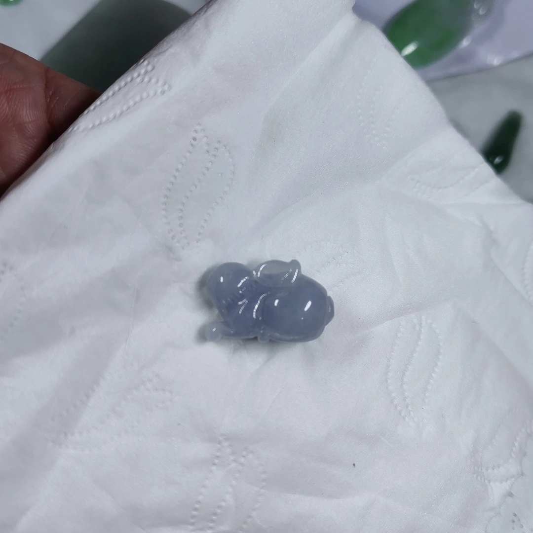 天翡翠A货紫罗兰兔子（多样性发货拍一发一）