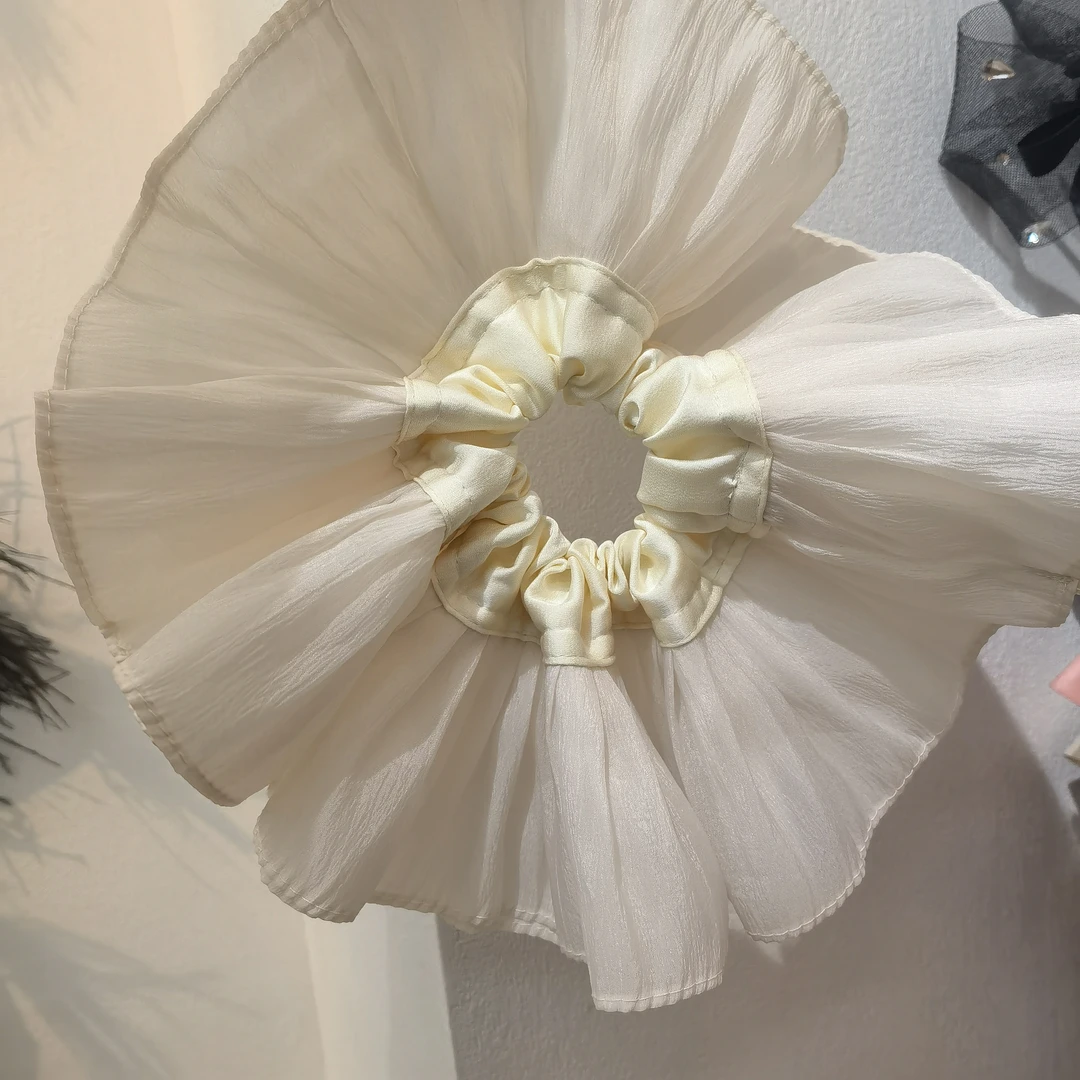 E174米白色水母大肠圈