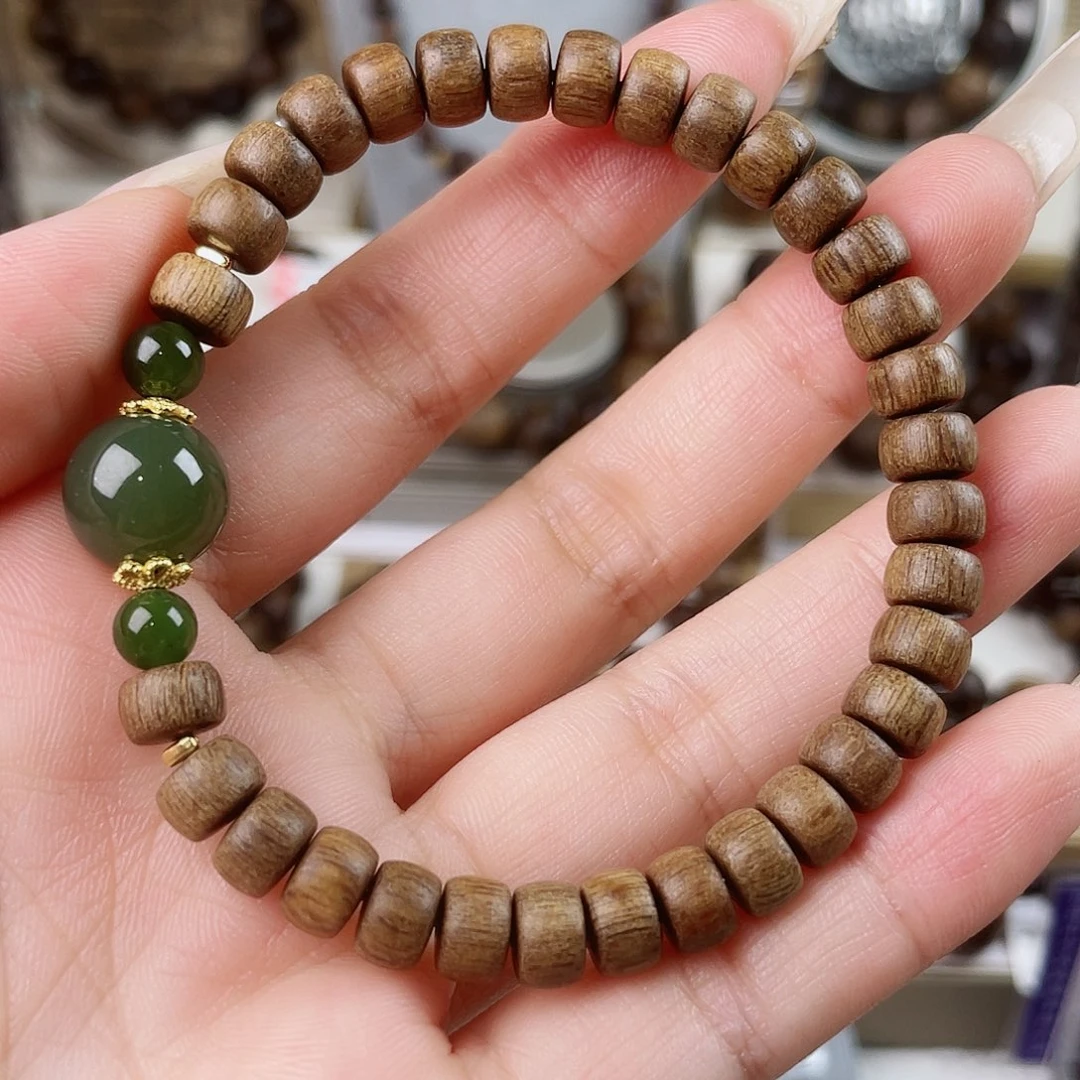 手串沉香富森红土沉窖藏糖心古董玉化瘤疤0.7