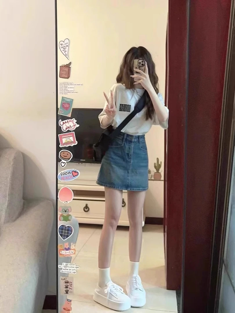 夏季女装新款搭配一整套奶系小个子套装裙茶系穿搭减龄时尚两件套