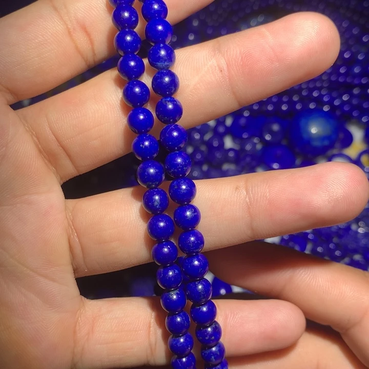 青金石未镶嵌6mm佛链3圈