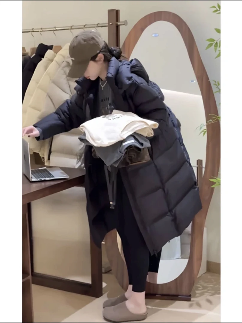 「金标鸭」2025新款泡芙羽绒服韩版龟背时尚过膝长款