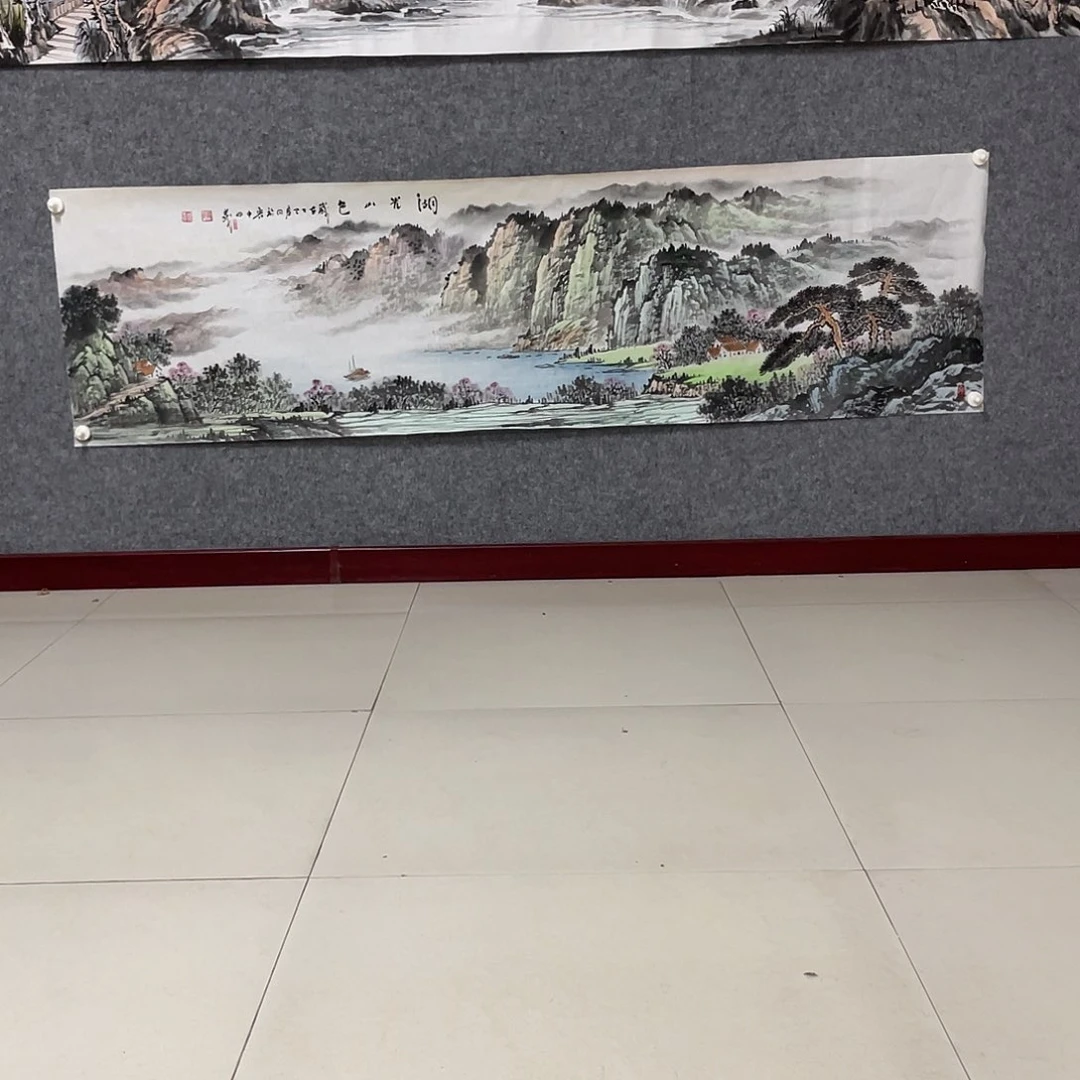 国画六尺对开180.50画芯 孤品捡漏