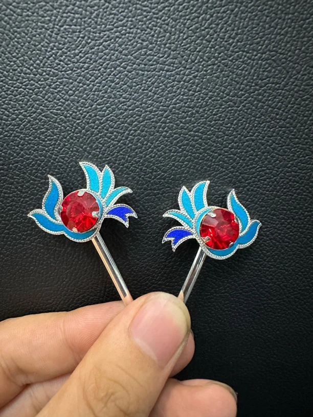 点翠小小簪子古风中式古装Cos饰品（流水花